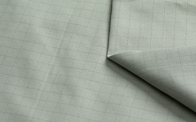 Antistatischer ESD-Baumwoll-Twill-Stoff 1.0 Grid für Arbeitskleidung