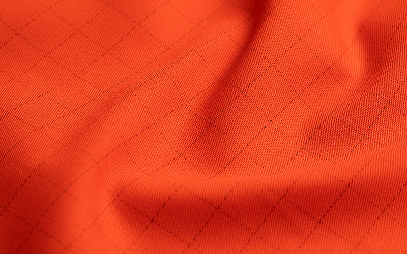 Anti-Static ESD T/C 65/35 Fabric 1.0 Grey Grid For Work Clothes