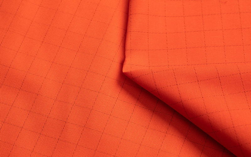 Anti-Static ESD T/C 65/35 Fabric 1.0 Grey Grid For Work Clothes