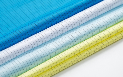 Polyester ESD Antistatic Silk Fabric 0.5 Strip For Work Wear