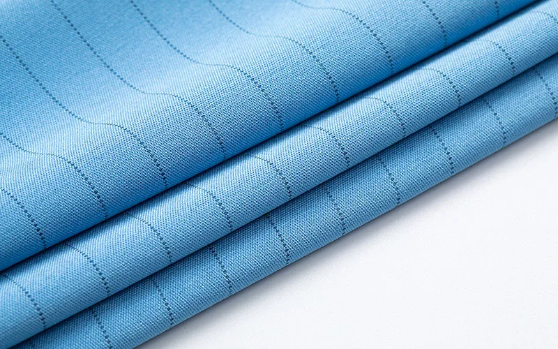 Antistatischer Strickstoff aus Polyester ESD, 0,8 Streifen für Arbeitskleidung