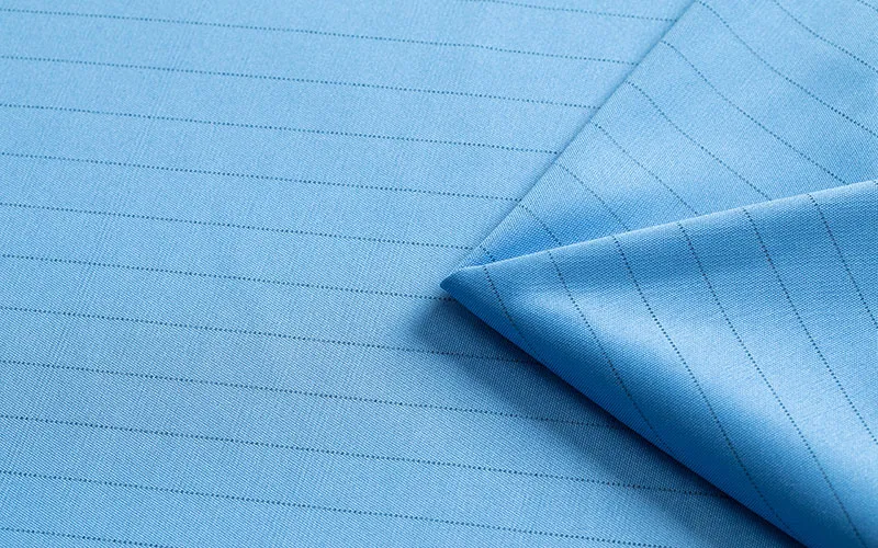 Antistatischer Strickstoff aus Polyester ESD, 0,8 Streifen für Arbeitskleidung