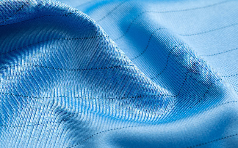 Antistatischer Strickstoff aus Polyester ESD, 0,8 Streifen für Arbeitskleidung
