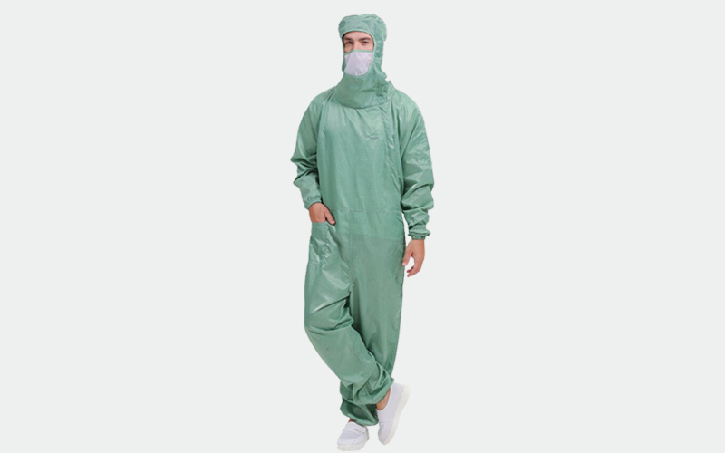 Anti-static dust-free slant-open side draw cover overalls