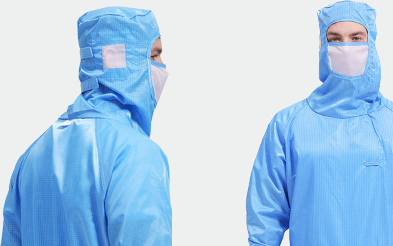 Anti-static dust-free slant-open side draw cover overalls