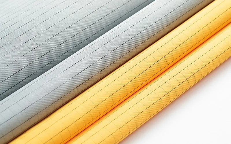 Antistatisches und fluoreszierendes ESD-Gewebe mit 0,5-Gitter für Arbeitskleidung
