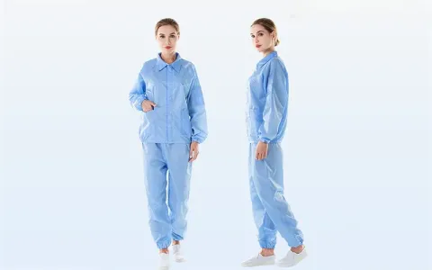 Anti-statik 0,5 şeritli bölünmüş temiz giysiler