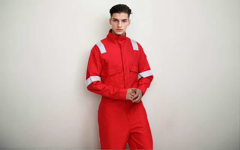 Pure cotton flame retardant one-piece work clothing