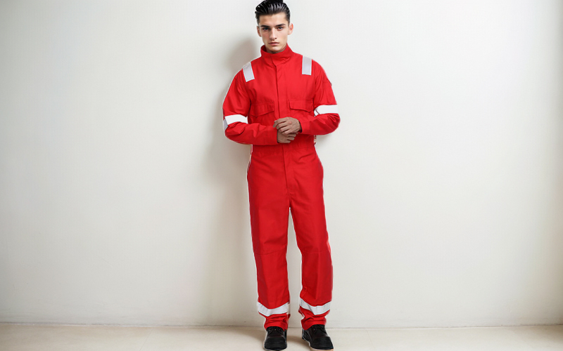 Pure cotton flame retardant one-piece work clothing