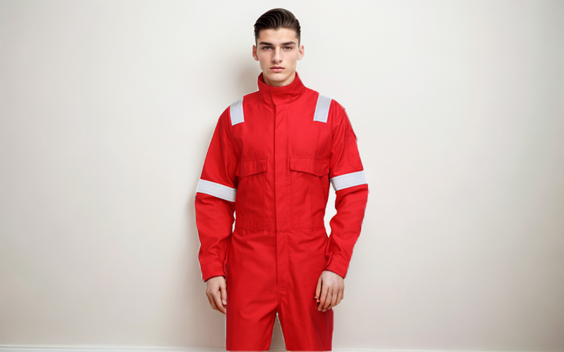 Pure cotton flame retardant one-piece work clothing