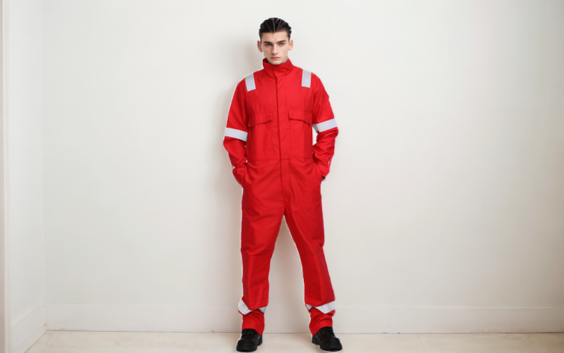 Pure cotton flame retardant one-piece work clothing