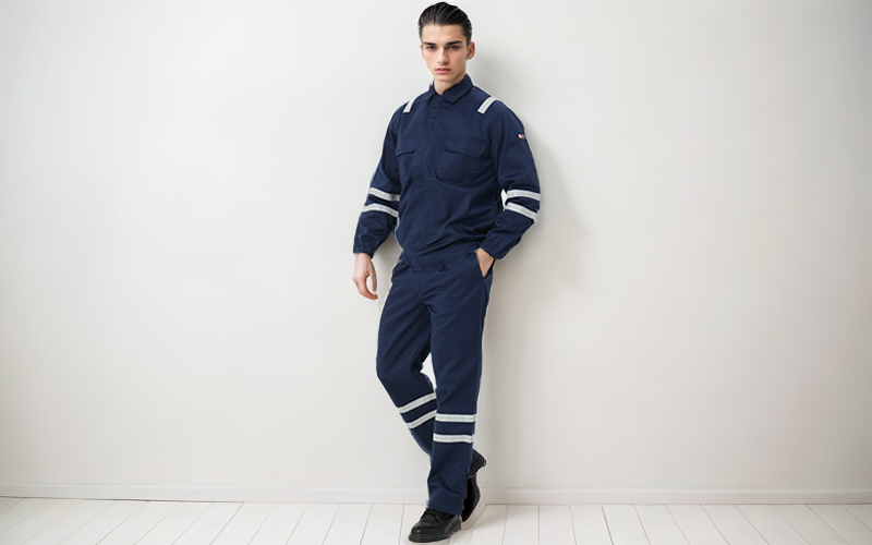 Pure cotton twill flame retardant separate work clothing