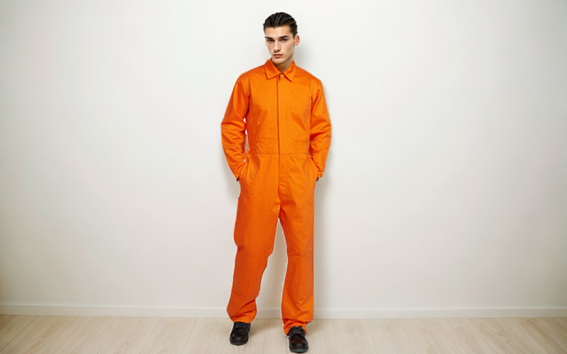 Flame retardant lapel overalls