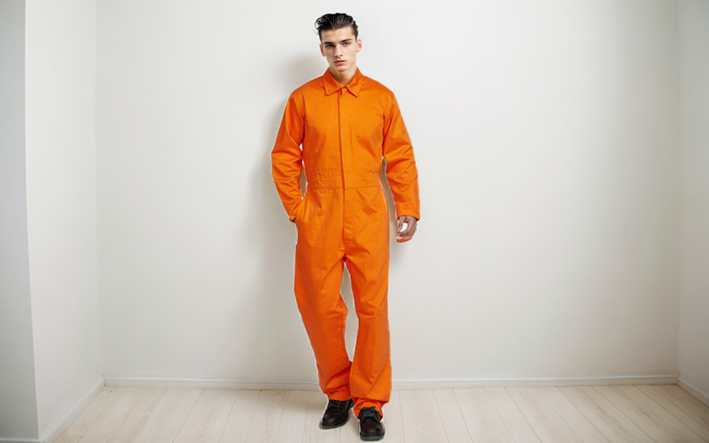 Flame retardant lapel overalls