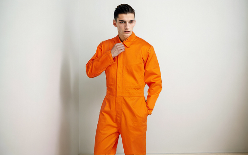 Flame retardant lapel overalls