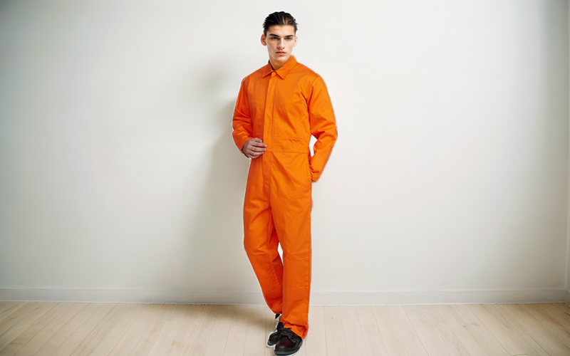 Flame retardant lapel overalls