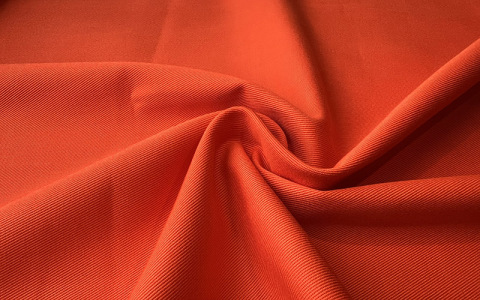 Tecido de sarja retardante de chamas 88% algodão 12% nylon para roupas de trabalho - laranja