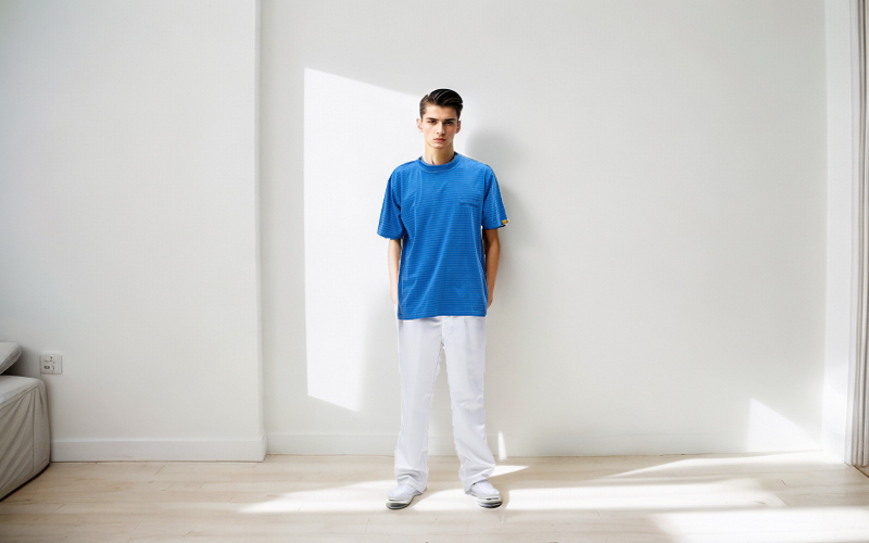 ESD Garment Antistatic Round Collar T-Shirt /short-sleeved Work Clothes, Workwear