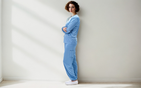 Anti-statik bisiklet yaka uzun kollu örme iç çamaşırı