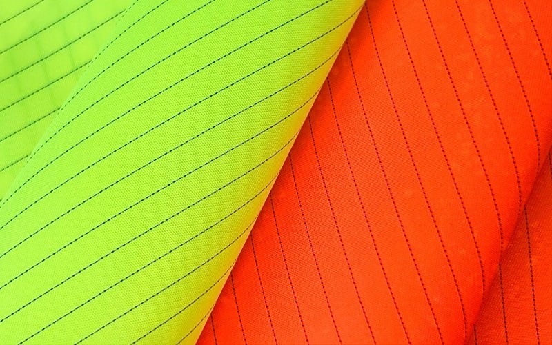 Polyester ESD Antistatic And Fluorescent Fabric For Work Wear