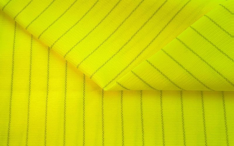 Flame retardant and Antistatic 1.0 Strip Knitted fabric for workwear