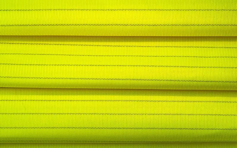 Flame retardant and Antistatic 1.0 Strip Knitted fabric for workwear