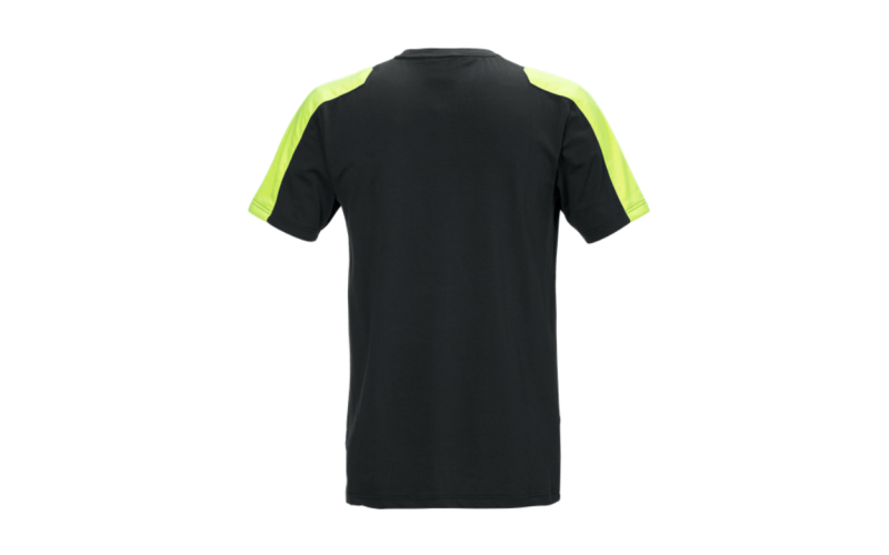 Inherently flame retardant color contrast short-sleeved T-shirt