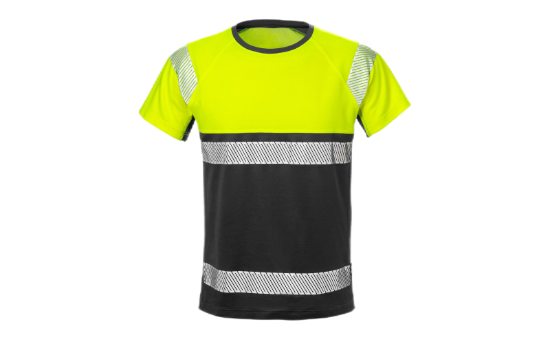 Camiseta refletiva de alta visibilidade inerentemente retardante de chamas