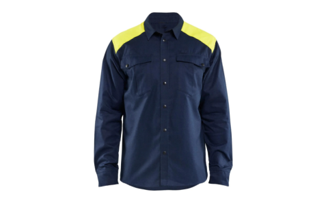 Camicia da lavoro ignifuga in puro cotone