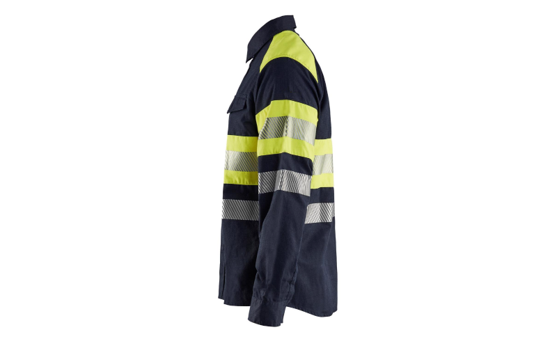Flame-retardant color contrasting reflective shirt