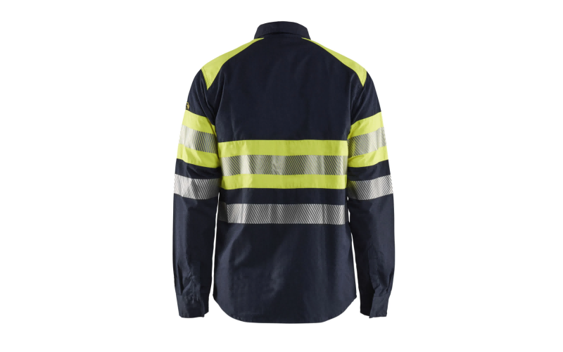 Flame-retardant color contrasting reflective shirt