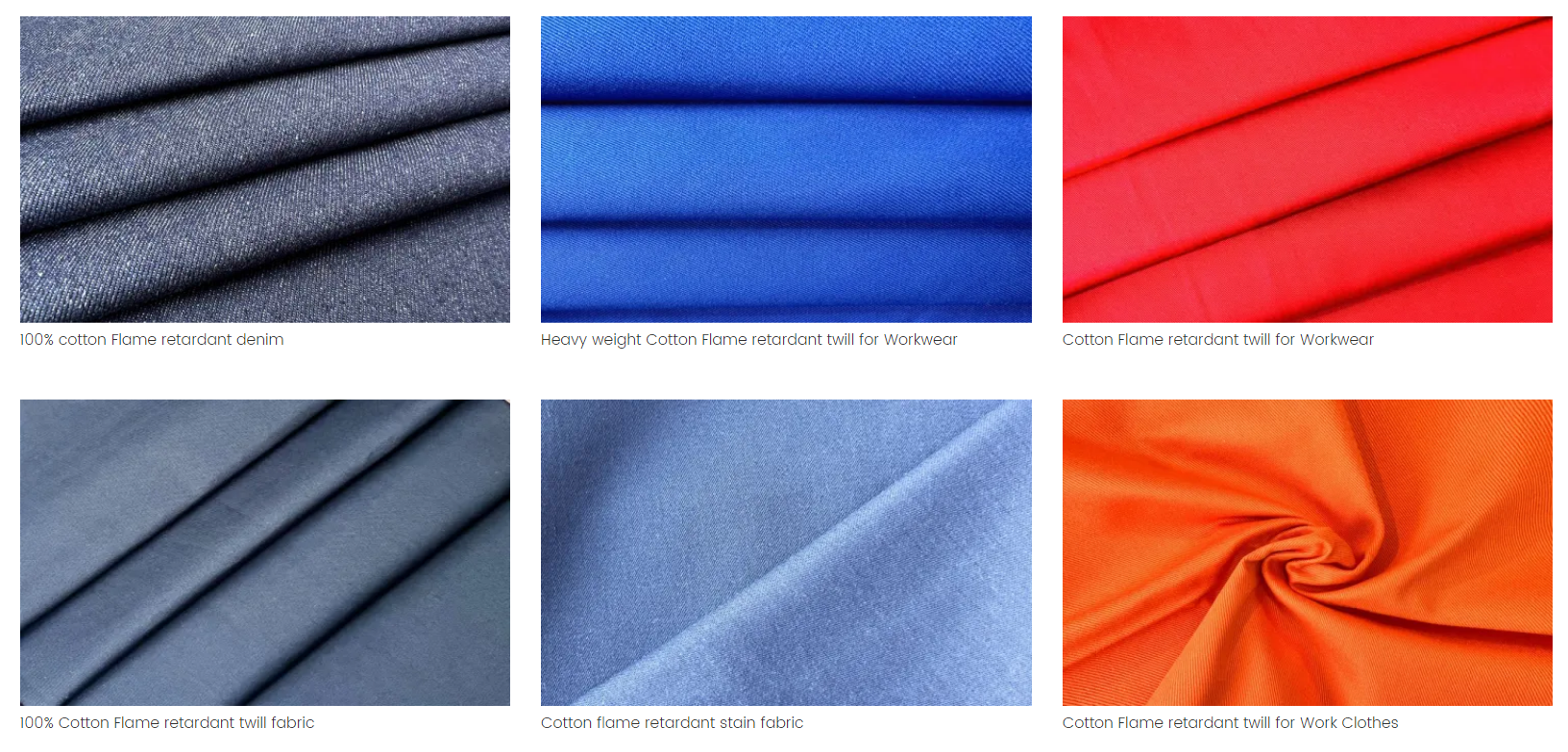 100% cotton flame retardant fabric