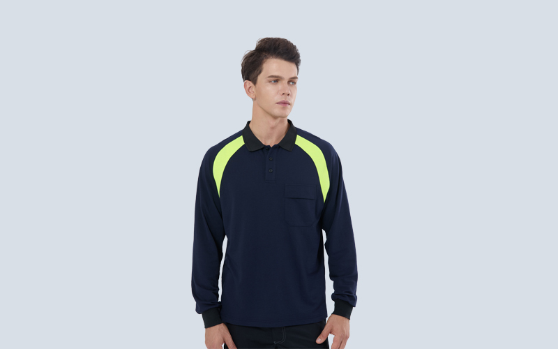 Long-sleeved Anti-static ESD lapel POLO shirt