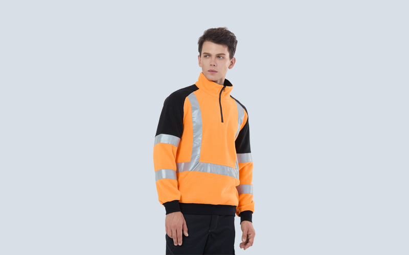 Stand collar reflective Anti-static Polar Fleece jacket