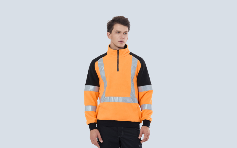 Stand collar reflective Anti-static Polar Fleece jacket
