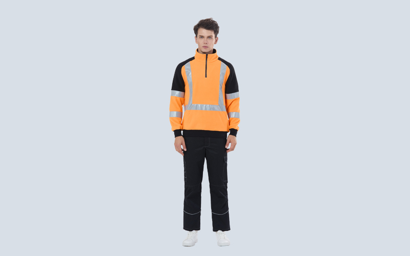 Stand collar reflective Anti-static Polar Fleece jacket