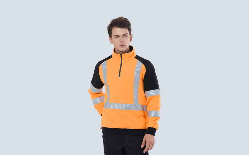 Stand collar reflective Anti-static Polar Fleece jacket