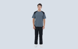 Antibakterielles und antistatisches Kurzarm-T-Shirt