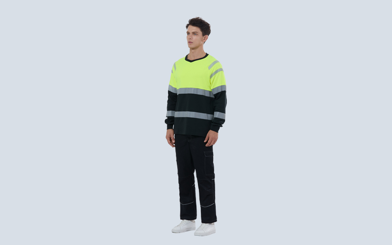 Inherently Flame retardant high visibility long sleeved T-shirt