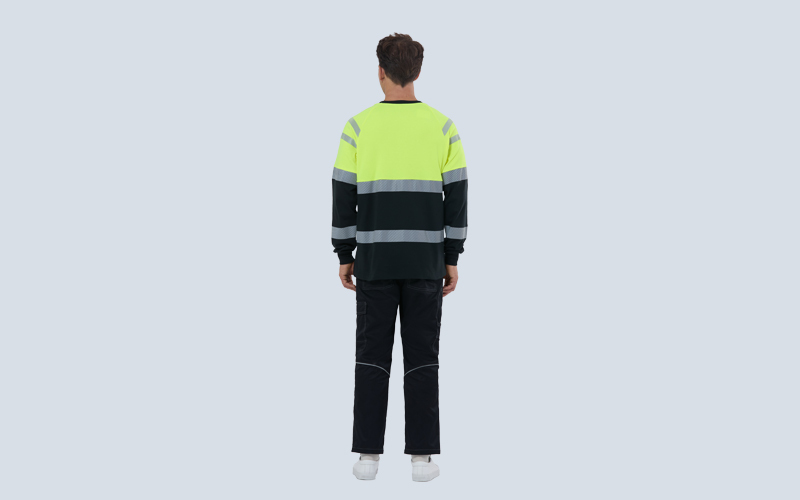 Inherently Flame retardant high visibility long sleeved T-shirt