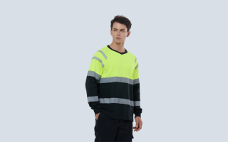Inherently Flame retardant high visibility long sleeved T-shirt