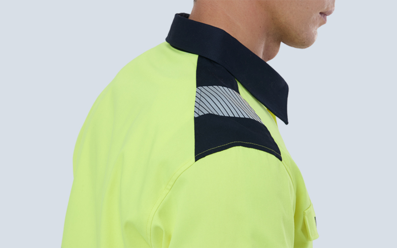 Flame-retardant high-visibility multicolor shirt
