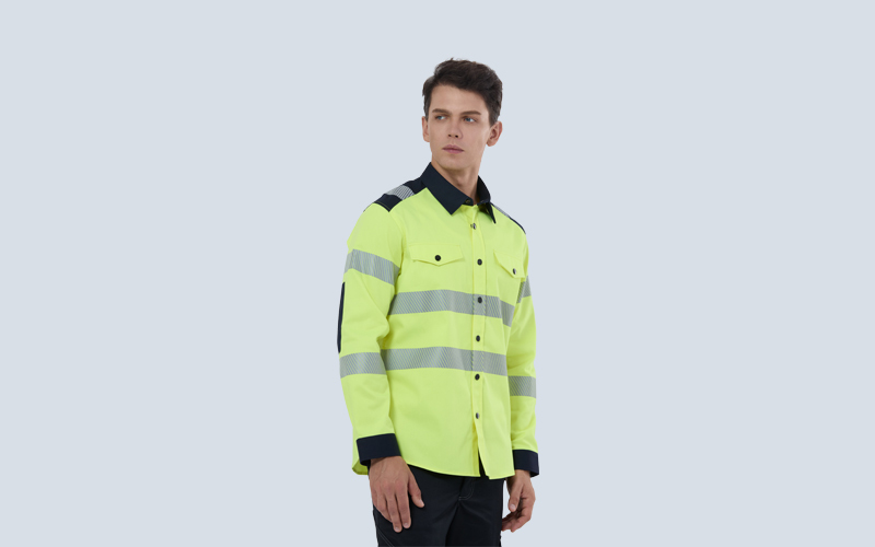 Flame-retardant high-visibility multicolor shirt