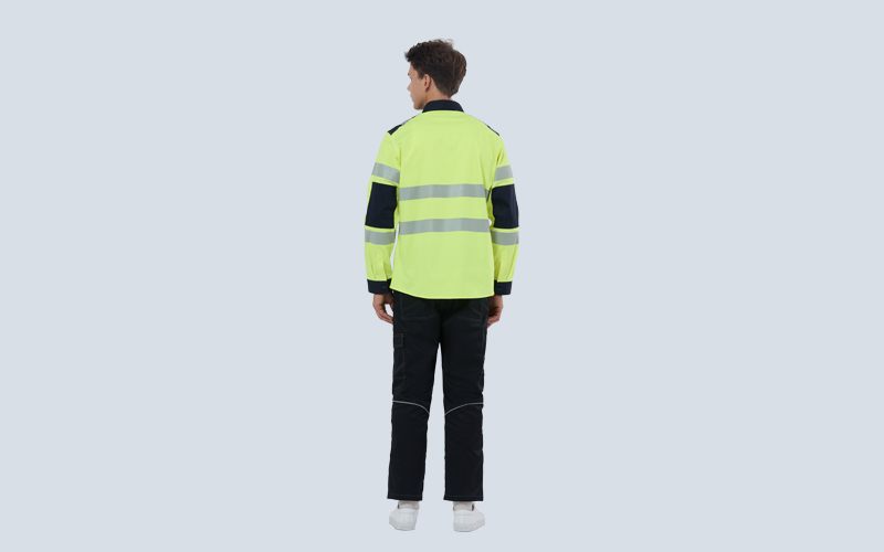 Flame-retardant high-visibility multicolor shirt