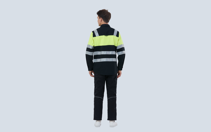 Flame-retardant contrasting colors reflective shirt
