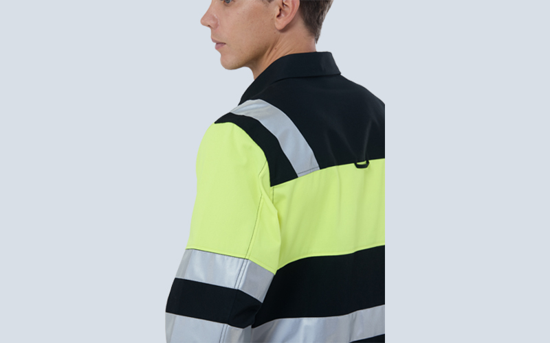 Flame-retardant contrasting colors reflective shirt