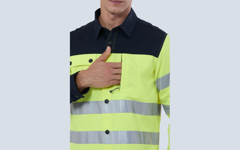 High visibility flame-retardant reflective shirt