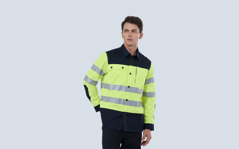 High visibility flame-retardant reflective shirt