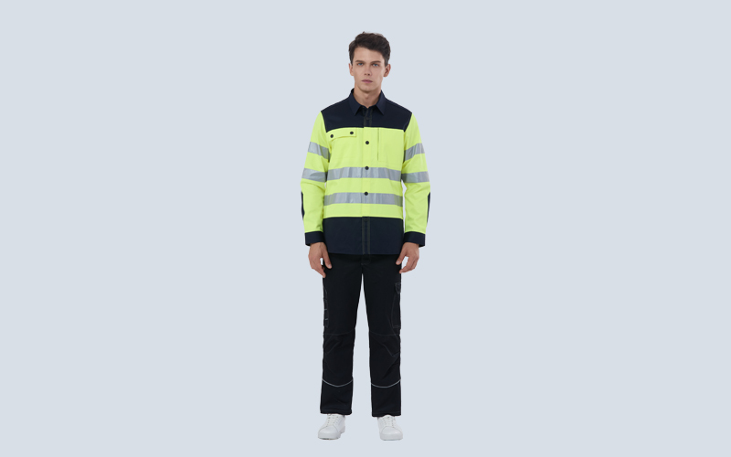 High visibility flame-retardant reflective shirt