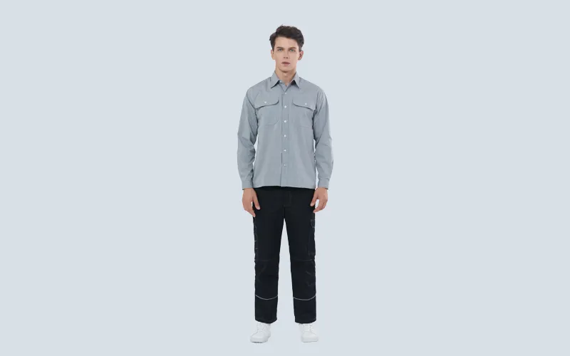 Hemd aus antistatischem Chambray-Stoff